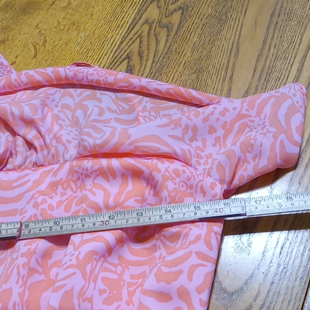 LILLY PULITZER Womens SMALL PETITE White Dress Preowned ORANGE PINK SP MINI - Picture 7 of 8